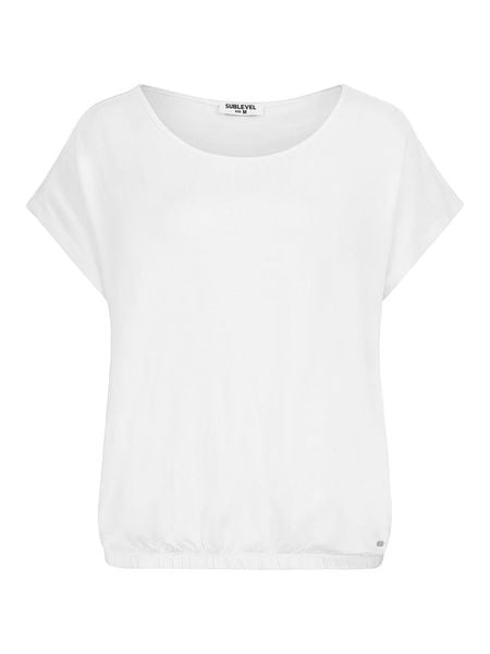 Sublevel Koszulka w kolorze białym rozmiar: XL. Białe bluzki damskie Sublevel, xl, bez wzorów, bez kołnierzyka, bez ramiączek. Za 34.99 zł.