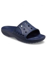 Crocs Klapki "Baya II" w kolorze granatowym rozmiar: 41/42. Niebieskie klapki damskie Crocs, bez wzorów, z otwartym noskiem, bez obcasa, bez zapięcia. Za 105.38 zł.