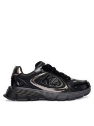 KARL LAGERFELD Sneakersy KL65535 Czarny. Czarne obuwie sportowe damskie KARL LAGERFELD, ze skóry, bez zapięcia. Za 799.99 zł.