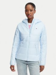 Tommy Jeans Kurtka przejściowa DW0DW20959 Niebieski jasny Slim Fit. Niebieskie kurtki damskie Tommy Jeans, s, bez wzorów, z jeansu, bez kaptura. Za 649.99 zł.