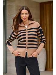 Heine Kardigan w kolorze jasnobrązowo-czarnym rozmiar: 40. Brązowe kardigany damskie Heine, bez wzorów. Za 82.83 zł.