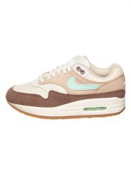 Nike Skórzane sneakersy "Air Max 1" w kolorze brązowo-beżowo-kremowym rozmiar: 37,5. Brązowe obuwie sportowe damskie Nike, bez zapięcia. Za 196.70 zł.