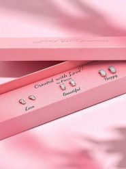 Created with Love 3-częściowy zestaw kolczyków-wkrętek "Breeze" z cyrkoniami rozmiar: onesize. Szare kolczyki damskie Created with Love, z cyrkonią, srebrne. Za 56.99 zł.