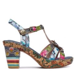 Sandały Laura Vita. Sandały damskie LAURA VITA, bez wzorów, bez obcasa, na słupku, bez zapięcia. Za 439.99 zł.