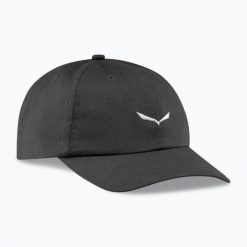 SALEWA Czapka z daszkiem Eagle Logo CAP black out. Czarne czapki z daszkiem damskie Salewa, bez wzorów, z bawełny. Za 224.00 zł.