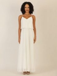 APART Sukienka w kolorze kremowym rozmiar: 40. Brązowe sukienki damskie Apart, bez wzorów, bez ramiączek. Za 260.99 zł.