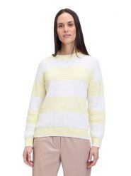 BETTY & CO Sweter w kolorze żółto-białym rozmiar: 44. Białe swetry klasyczne damskie Betty & Co, bez kołnierzyka. Za 130.99 zł.