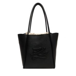 Torebka KARL LAGERFELD. Czarne shopper bag KARL LAGERFELD, bez wzorów, bez dodatków. Za 1,399.00 zł.