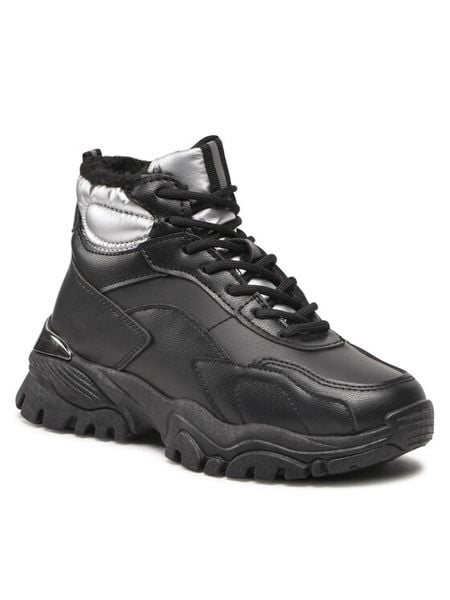 DeeZee Sneakersy TS5227K-12 Czarny. Czarne trampki dziewczęce DeeZee, bez wzorów, ze skóry, bez zapięcia. Za 89.99 zł.