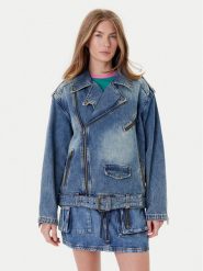 Guess Kurtka jeansowa W5YN70 D4XYZ Niebieski Regular Fit. Niebieskie kurtki damskie Guess, xs, z aplikacjami, z bawełny, bez kaptura. Za 599.99 zł.