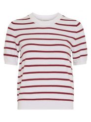 MOSS COPENHAGEN Sweter w kolorze bordowo-białym rozmiar: XS/S. Białe swetry klasyczne damskie Moss Copenhagen, s, bez kołnierzyka. Za 194.95 zł.