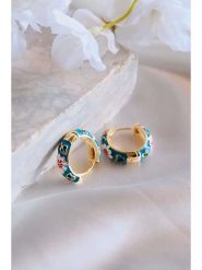 Lodie Silver Kolczyki-kreole rozmiar: onesize. Niebieskie kolczyki damskie Lodie Silver, z mosiądzu. Za 56.99 zł.