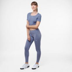 Legginsy fitness damskie Puma. Fioletowe legginsy damskie Decathlon, l, bez wzorów, ze skóry, na fitness i siłownię. W wyprzedaży za 99.99 zł.