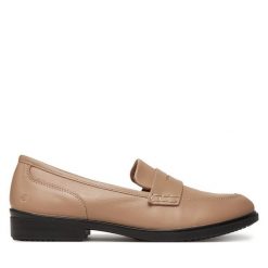 Lordsy ECCO. Brązowe półbuty damskie ECCO, bez wzorów, bez obcasa, bez zapięcia. Za 379.99 zł.