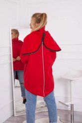 Bluza ocieplana z suwakiem z tyłu czerwona. Czerwone bluzy damskie KESI, l, bez wzorów, z bawełny, bez kaptura. Za 238.37 zł.