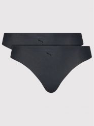 Puma Komplet 2 par stringów 935021 Czarny. Czarne komplety bielizny Puma, bez wzorów, z syntetyku. Za 79.99 zł.