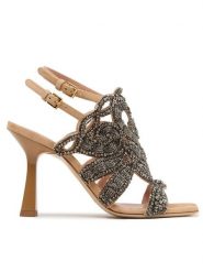 Alberta Ferretti Sandały 23151A6311 8021 Szary. Szare sandały damskie Alberta Ferretti, bez wzorów, z tworzywa sztucznego, bez obcasa, na słupku, bez zapięcia. Za 4,179.00 zł.