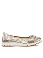 Caprice Baleriny 9-22118-44 Złoty. Żółte balerinki damskie Caprice, bez wzorów, ze skóry. Za 232.99 zł.