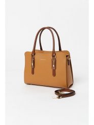 Mia Tomazzi Skórzana torebka w kolorze jasnobrązowym - 34 x 25 x 12 cm rozmiar: onesize. Brązowe torebki klasyczne damskie Mia Tomazzi, z materiału, przez ramię, bez dodatków. Za 448.99 zł.