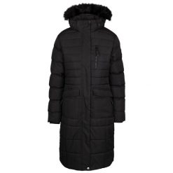 Kurtka Ocieplana Damska Sasha. Czarne kurtki damskie Trespass, l, bez wzorów, z materiału, z kapturem. Za 324.99 zł.