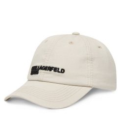 Czapka z daszkiem Karl Lagerfeld Jeans. Białe czapki z daszkiem damskie Karl Lagerfeld Jeans, bez wzorów, z jeansu. Za 239.99 zł.