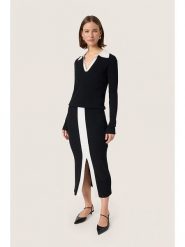 Soaked in Luxury Spódnica w kolorze czarnym rozmiar: XXL. Czarne spódnice damskie Soaked in Luxury, na co dzień, xxl, bez wzorów, midi. Za 152.99 zł.