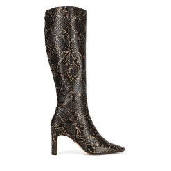 Kozaki Nine West. Czarne kozaki damskie Nine West, bez obcasa, na słupku, bez zapięcia. Za 299.99 zł.
