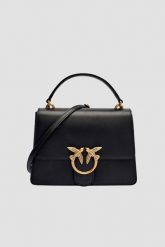 PINKO Czarna kopertówka Love One Top Handle Mini Light. Czarne torebki wieczorowe damskie Pinko, bez wzorów, bez dodatków. W wyprzedaży za 849.99 zł.