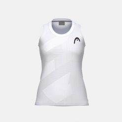 PRO Damski Top. Białe koszulki sportowe damskie Head, bez wzorów, z dzianiny, bez ramiączek, tenisowe. Za 230.00 zł.