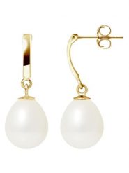 Pearl Addict Złote kolczyki-wkrętki z perłami słodkowodnymi rozmiar: onesize. Białe kolczyki damskie Pearl Addict, z perłą, złote. Za 565.99 zł.