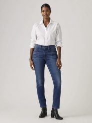 Levi's Dżinsy "724" - Slim fit - w kolorze niebieskim rozmiar: W30/L34. Niebieskie jeansy damskie Levi's, z podwyższonym stanem. Za 223.22 zł.