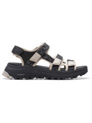 Clarks Sandały "ATL Trek Sun" w kolorze czarno-beżowym rozmiar: 41. Brązowe sandały damskie Clarks, bez wzorów, z otwartym noskiem, bez obcasa, bez zapięcia. Za 228.38 zł.