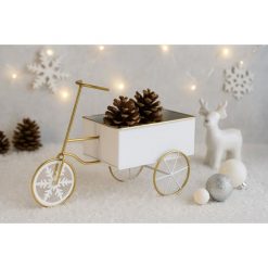 Doniczka osłonka Rowerek biały 32x13 cm. Białe bez kategorii Ewax. W wyprzedaży za 68.00 zł.