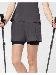 LaMunt Szorty 2w1 "Teresa Light" w kolorze antracytowym rozmiar: 34. Czarne spodenki sportowe damskie LaMunt, bez wzorów, z materiału, outdoorowe. Za 149.31 zł.