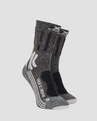 Skarpety damskie trekkingowe X-Socks Trek X Linen. Czarne skarpetki damskie X Socks, bez wzorów, z materiału. Za 176.00 zł.