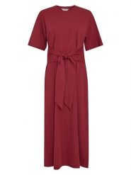 MOSS COPENHAGEN Sukienka w kolorze czerwonym rozmiar: XS/S. Czerwone sukienki damskie Moss Copenhagen, bez wzorów, bez ramiączek. Za 144.95 zł.
