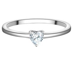 Trilani Pierscionek Serce z Srebra Sterling w srebrze z Cyrkonia Pierścionki 1 ct Damski. Białe pierścionki damskie Trilani, z cyrkonią, srebrne. Za 169.99 zł.