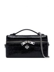 Tory Burch Torebka Charlie Embossed 185868 Czarny. Czarne torebki klasyczne damskie Tory Burch, ze skóry, bez dodatków. Za 2,759.00 zł.