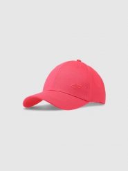 4F Czapka z daszkiem strapback uniseks - czerwona S/M. Czerwone czapki z daszkiem damskie 4F, na lato, bez wzorów, z bawełny. W wyprzedaży za 39.99 zł.