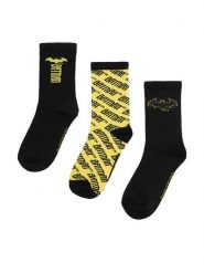 Batman Skarpety długie CEO-ACCCS-AW25-205WBBAT(3-PACK) Czarny. Czarne skarpetki chłopięce batman, bez wzorów, z bawełny. Za 29.99 zł.