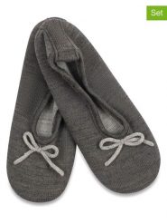 Lemon socks Kapcie (3 pary) w kolorze antracytowym rozmiar: 38-42. Czarne kapcie damskie Lemon socks. Za 100.99 zł.