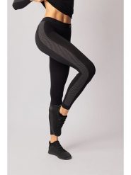Spaio Legginsy termiczne "Fierce" w kolorze czarno-szarym rozmiar: S. Czarne legginsy damskie Spaio, s, bez wzorów, z materiału. Za 142.45 zł.