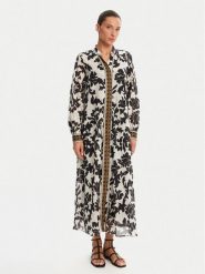 Devotion TWINS Sukienka letnia Armoni 025.306G Czarny Loose Fit. Czarne sukienki damskie Devotion Twins, bez wzorów, z bawełny, bez ramiączek. Za 1,299.00 zł.