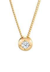 Elli DIAMONDS Damski Solitaire wisiorek elegancki z diamentem (0.11 ct.) w srebrze 925 Sterling Silver Naszyjniki. Szare naszyjniki damskie Elli DIAMONDS, z diamentem, pozłacane. Za 773.99 zł.
