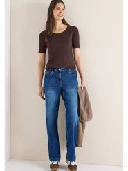 Cecil Koszulka w kolorze ciemnobrązowym rozmiar: L. Brązowe bluzki damskie Cecil, l, bez wzorów, z bawełny, bez kołnierzyka, bez ramiączek. Za 61.75 zł.