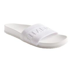 Klapki basenowe damskie Billabong Cruz. Białe klapki damskie Billabong, bez wzorów, bez obcasa, bez zapięcia. Za 109.99 zł.