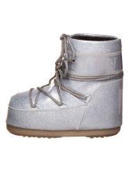 Moon Boot Botki zimowe "Icon" w kolorze srebrnym rozmiar: 39-41. Szare botki damskie Moon Boot, na zimę, z materiału, bez obcasa, bez zapięcia. Za 589.95 zł.