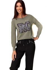 Heine Sweter w kolorze khaki rozmiar: 44. Brązowe swetry klasyczne damskie Heine, bez kołnierzyka. Za 112.45 zł.