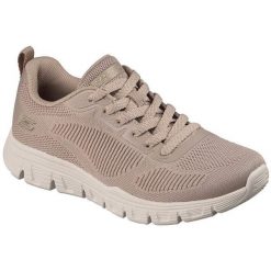 Buty sportowe damskie Skechers Bobs B Lite. Brązowe obuwie trekkingowe damskie Skechers, z materiału, bez zapięcia. Za 390.00 zł.