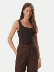 Guess Body V6YP17 K4709 Brązowy ciemny Slim Fit. Brązowe body i gorsety Guess, z aplikacjami, z syntetyku. Za 234.99 zł.